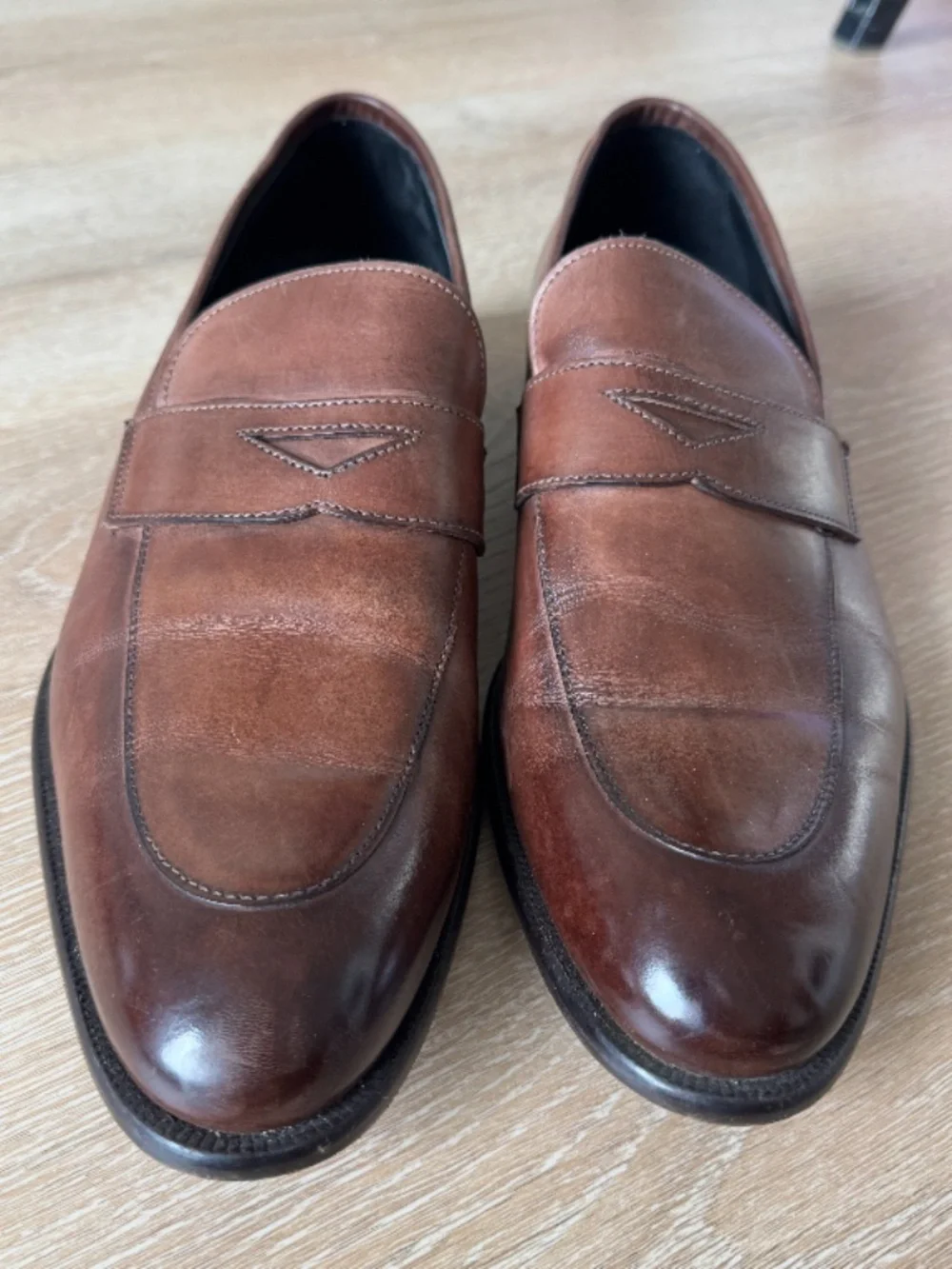 Paul Evans Brown Stewart Penny Loafer in Size 10